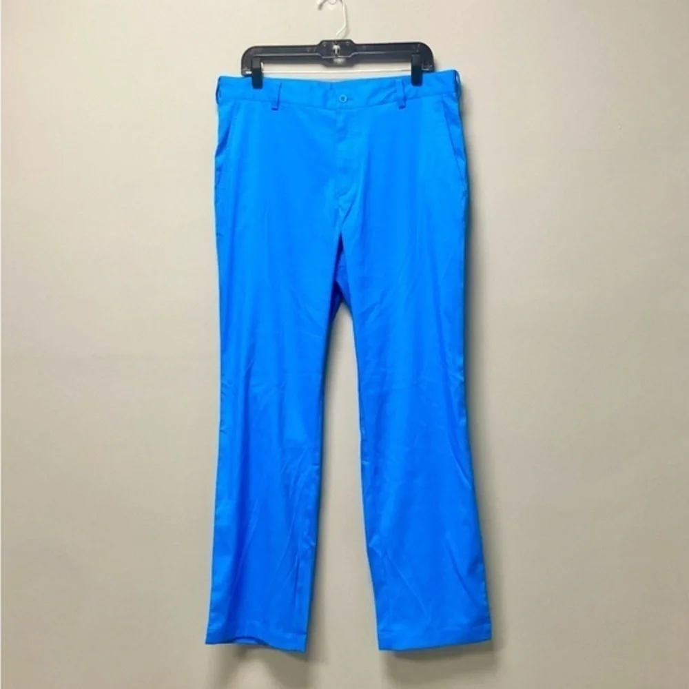 Nike Golf Dri-FIT Mens Pants 34x32‎ Electric Blue Flat Front Performance Swoosh